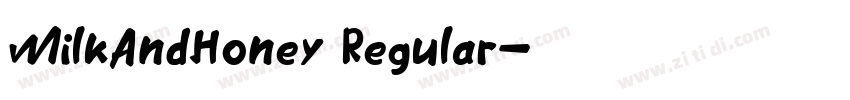 MilkAndHoney Regular字体转换